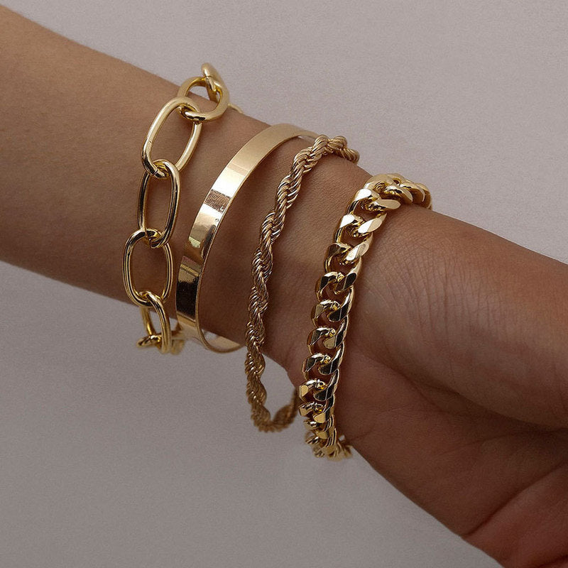 All Linked Up Four-Piece Bracelet Set